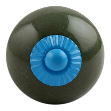 Olive Round Turquoise Fitting Ceramic Knob